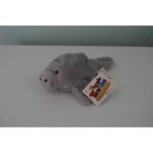 Ganz Floppie Toss'ems Manny Manatee Plush Bean Bag Stuffed Animal CH1599 1996